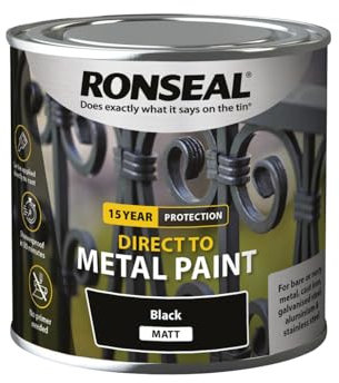 Ronseal Direct to Metal Paint Black Matt 250ml