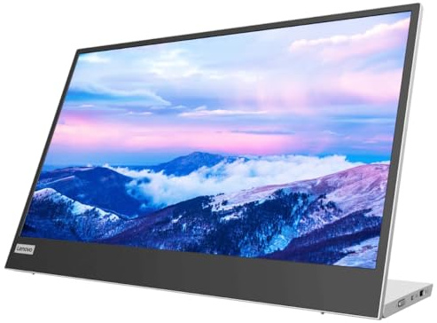 Lenovo L15 Portable Monitor, 15.6” Display, Full HD Resolution, IPS Panel, 250 nits Brightness, 60Hz Refresh Rate, USB-C Ports, Height-Adjustable Stand, Flicker-Free Technology, Grey