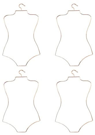 perfk 4X Alambre de Metal Forma del Cuerpo Bikini Traje de Baño Percha Perchero Perchero para Guardarropa Hogar Armario Lavandería Dormitorio
