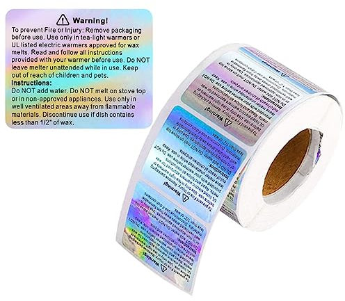 Operitacx Kreis Aufkleber Behälteretiketten 600 Stück Wachsschmelz-Warnetiketten Kerzen-Warnetiketten Kerzen-Sicherheitsetikettenaufkleber 1 8 X 1 5 Zoll (Regenbogen) Runde Etiketten