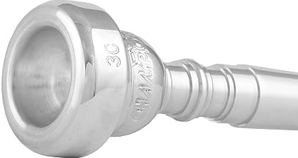 Champion Music Replacement Medium Cup Silver Plated Brass Trumpet Mouthpiece - 3C