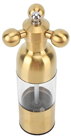Pepper Mill, Manual Pepper Mill Grinder, Stainless Steel Sea Salt Shaker for Black Pepper, Peppercorns, Salt Kitchen Accessories (Gold Small) (Color : Gold Small)