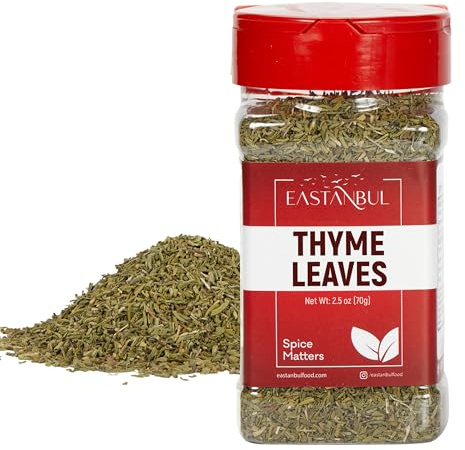 Eastanbul Thyme Leaves, 2.5oz, Dried Thyme Herb, Dried Mediterranean Herb, Full-Flavor Dry and Exquisitely Fragnant Tyme Seasoning, Perfect for Soups, Sauces, Meat, Seafood