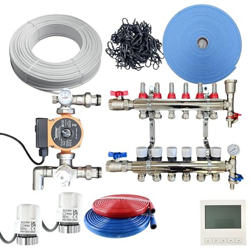 Wärmer System 80-85Sqm Water Underfloor Heating Kit 1 Room