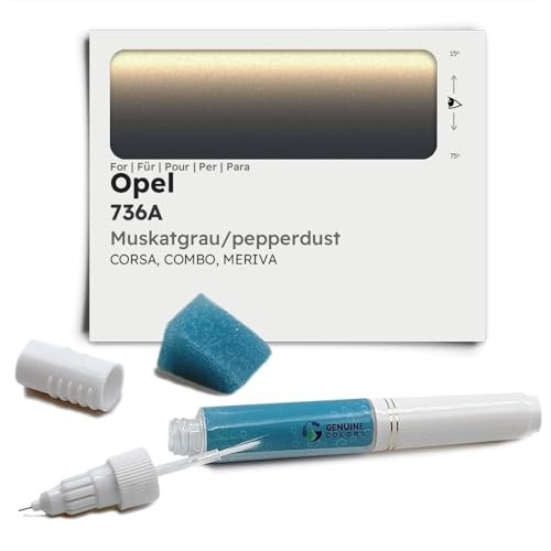 Genuine Colors Lackstift MUSKATGRAU PEPPERDUST 736A für Opel Grau Corsa Combo MERIVA
