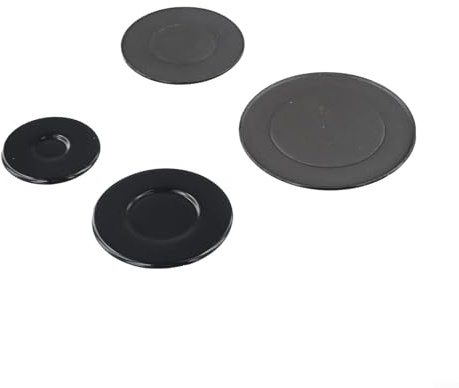 Juego de 4 tapas de quemador de gas para cocina de hierro y aluminio, juego de repuesto de tapa de quemador de estufa de gas, para la mayoría de cocinas de gas medianas (cóncavas)
