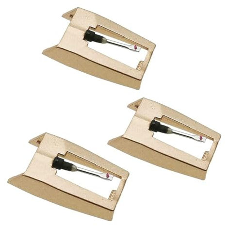 PPcdfre 3-Teilige Plattenspieler-Nadel, Verbesserte Goldene Schallplattennadeln, Stylus- für, Plattenspieler