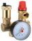 Sicherheitsgruppe Warmwasserspeicher mit 1 Zoll Gewindeanschluss und Einem 3/4 Zoll, 6 Bar mit Rückschlagventil Entlüftungsventil Manometer Zentralheizung Fußbodenheizung