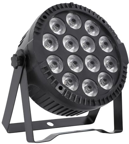 RGBW PAR Licht 80W DMX512 Bühnenbeleuchtung - 14x6W LED mit Fernbedienung, Tragbar für Konzerte/Partys/Hochzeiten (Schwarz)