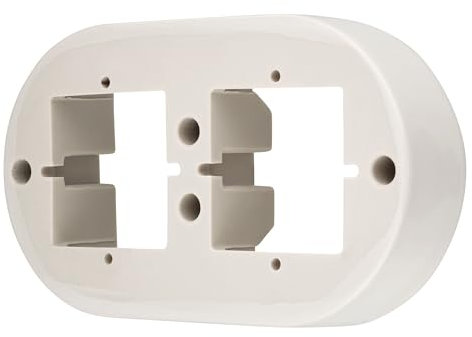 Cornice in porcellana retrò a 2 scomparti, serie PR1 bianco