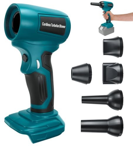 IOHBThe Electric Cordless Turbo fan Blower, Leaf Blower for Makita 18V Battery, 130000RPM Handheld Jet Fan, Variable Wind Speed, for Cleaning and Drying (Battery Not Included)