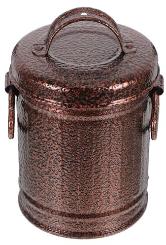 HOODANCOS Aschenbecher Mit Deckel Aus Verzinktem Metall Kleiner Tragbarer Aschebehälter Für Zigaretten Geeignet Für Innen Und Außenbereich Terrasse Heimdekoration