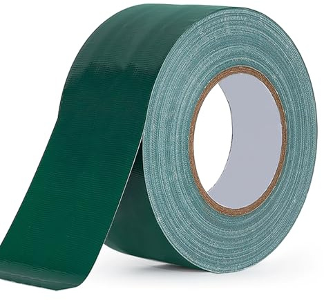 Rusoz Waterproof Gaffer Tape, Duct Tape Heavy Duty 20 m X 50 mm Super Sticky Adhesive Cloth Repair Tape Multi-Use Ideal for Pipe, Carpet Splicing, Sealing, Repairs, Marking, Green