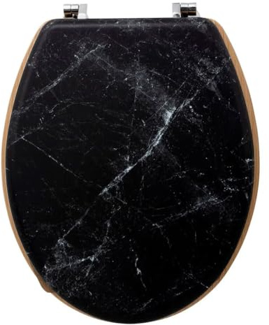 FIVE Simply Smart - Abattant WC Imprimé Marbre Léa 42cm Noir