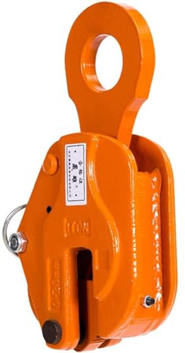 Abrazadera de placa vertical con engranaje antideslizante, 1T/2T/3T/5T/8T, abrazaderas de elevación de alta resistencia con apertura de mandíbula ajustable, abrazadera de elevación de placa de acero