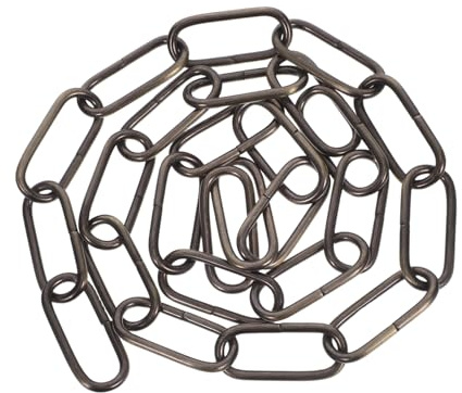 HONITANO 4mm Cadena de Eslabones de Hierro Dorado de 1m | Colgar Objetos, Soporte 20kg, Uso Doméstico y Montaje Sencillo