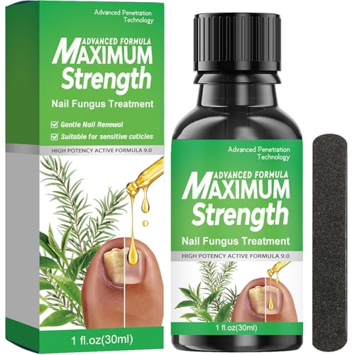 Effective Nail Fungus Treatment for Toenails & Fingernails – Eliminates Infection, Repairs Damaged & Broken Nails, Promotes Renewal & Strengthens Nail Health – 30ml Bottle
