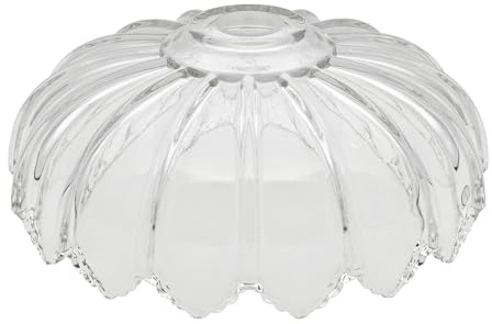 Bafmrey Glass Lamp Shade Replacement, Artistic Pressed Thick Glass Lamp Shade, 10.24 Dia, 4.13 Height, Suitable for Floor Lamps, and Pendant Lights, 1 Pack, Clear
