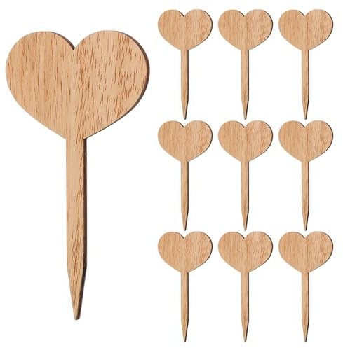 GAROZATION Set da 30 Etichette per Piante in Legno, Cartelli da Giardinaggio Resistenti e Creativi, Marcatori Decorativi per Fiori e Verdure, per Spazi Verdi, Botanici e Progetti DIY