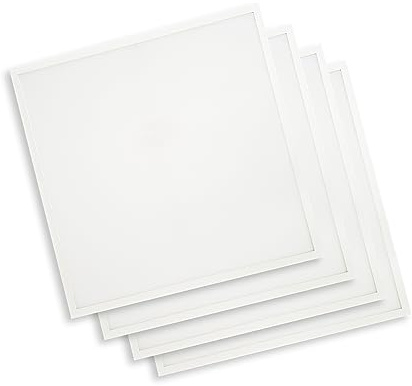 ELG Leuchten LED Panel, 62x62cm, 4er-Set, 3000K/4000K (DIP-Schalter), 38W | Einlegeleuchte für Rasterdecken, 3000K/4000K umschaltbar per DIP-Schalter, 5320 Lumen, 38 Watt inkl. Treiber