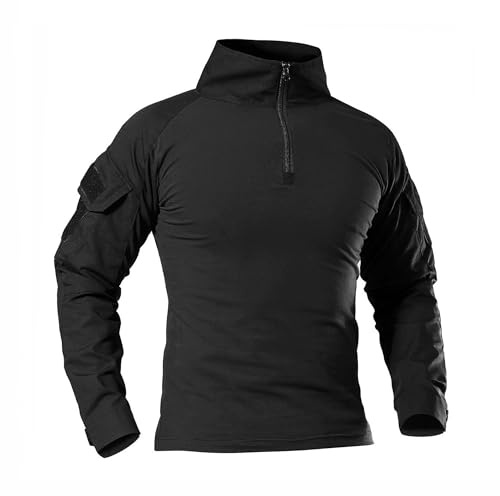 WISEONUS Airsoft Paintball BDU långärmad skjortor kamouflage taktiska kamp-T-shirts med armbågsskydd