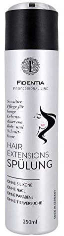 Fidentia Hair Extensions Spülung | Sensitive ohne Silikone | Für Echthaar Tressen & Haarverlängerung (250ml)