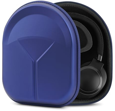 Geekria Tasche Kopfhörer für JBL T750BTNC, Live 650BT NC, Live 500BT, JBL Tune 750, Lifestyle E65BTNC, Hard Tragetasche, Schutztasche für Headset Case (Blau)