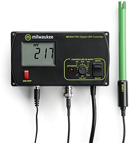 Milwaukee Redox ORP-Controller/Regler MC510 PRO Digital inkl. Elektrode für Aquarien, Pool, Spa, Tecich usw.