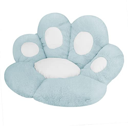 Reversible Soft Cozy Seat Cushion Cute Bear Cat Paw Flower Shaped Armchair Chair Cushion Plush Comfort Seat Pad Mat Home Decor Office Chair Pillow for Back Coccyx Sciatica Tailbone Pain Relief