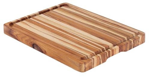 Billot de boucher en bois de teck FSC 50x38x4cm. (XL)