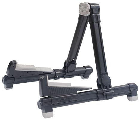 AUPHY AGS08 Gitarrenständer aus Aluminium, verstellbare Basis, ultraleicht und faltbar, rutschfest, geeignet für Akustikgitarre, E-Gitarre usw