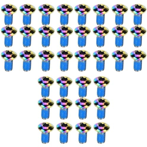 BESPORTBLE 12pcs Mountain Bike Brake Pad Screws Titanium Steel Bike Brake Pad Screws Colors