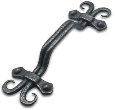 khtumeware Rustikale schwarze Schrankgriffe, 9,5 cm Lochmitte, gehämmert, Vintage-Küchenschrankgriffe, Hardware für Kommoden, Schubladen, Antikschwarz, raffiniert, rustikale Kollektion, 10 Stück