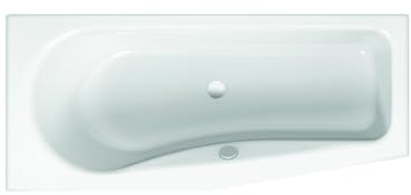 BetteLuna Raumsparwanne, 170x75x45cm, 2760, rechts, 2760-000AS, Farbe: Weiß glänzend