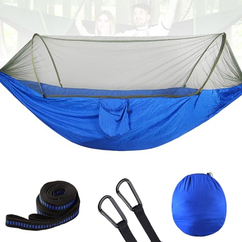 HäNgematte mit Moskitonetz, 290 * 140cm HäNgematte 2 Personen 300 Kg Load, Outdoor Hammock with Mosquito Net, Double Hammock
