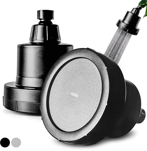 Eskiin Filtered Shower Head - Best Shower Head With Filters For Healthy Hair & Skin - High Pressure Water Softener For Hard Water - Reduce Dandruff, Protect Colored Hair, And Soothe Dry Skin (Black)