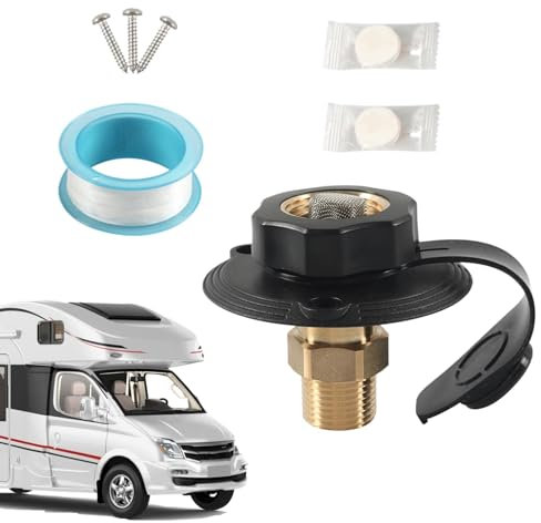RV-Wassereinfüllanschluss mit Entlüftung, RV-Wassereinlassanschluss - Wassereinlass Camping RV Ersatzluke | Wassereinlassluke, RV-Wassereinlassanschluss, vielseitig einsetzbar für Bootscamping