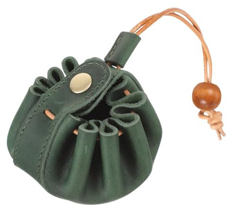 BESTonZON 2stücke Klein Leder Würfelbeutel Vintage Kordelzug Tasche Für Schmuck Und Aufbewahrung Tragbare Dice Pouch Für Reisen Und Freizeit