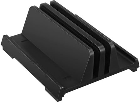 Lurrose Laptop Vertical Dock Storage Stand Padded Protection Nonslip Base Desk Space Organizer
