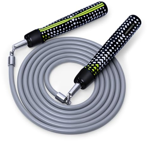 Hererope Weighted Jump Ropes for Men & Women, 1/2LB Jump Rope Weighted With Ball-bearing, No-Slip Grip, Durable Steel Cable, Heavy Jump Rope Designed for Fitness, High-Intensity Strength Workouts
