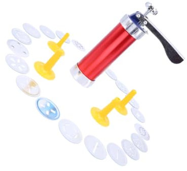 Garneck Biscuit Decorating Gun Nozzles Metal Mould Biscuit Syringe for Sugarcraft Cake Making Kitchen Restaurant Cafe