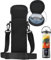 NUENSS-ROR Portable Blender Carrying Case with Lid for Ninja BC151 Series, Flip Portable Blender Travel Insulated Sleeve with Adjustable Crossbody Strap and Pocket (Black)