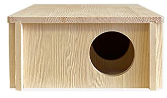 Holz Abnehmbares Dach massiv geeignet für Meerschweinchen Hamster Chinchillas ohne Nägel sicher für Kleintiere Hamsterhäuser und Verstecke klein Naturholz für Zwerghamster Syrer