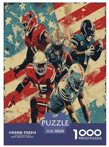 American Football 1000 Teile Gridiron Puzzle Für Erwachsene Zuhause Decor Lernspiel Geburtstag Family Challenging Games Stress Relief 38x26cm/1000pcs