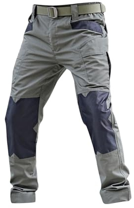 TOFOTL Pantaloni Lavoro Tasche, Pantaloni Uomo Cargo Elastici in Vita, con Tasche per Ginocchiere, Tasche Multiple, Tessuto Confortevole, Usura Esterna Resistente E Durevole