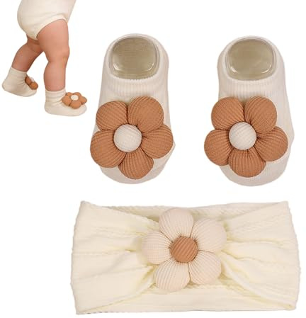 Qutalmi Cintas para la cabeza - Lindas cintas antideslizantes para el cabello - Juego de calcetines de envoltura para el cabello,Para niñas Paseo Sesión de fotos Fiesta de bautizo Día de fiesta Hogar