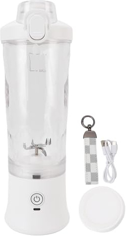 Respicefinem Licuadora portátil 600 ml 18000 RPM USB C Mini exprimidor recargable con cuchillas de acero inoxidable Luz RGB para viajes Gimnasio Mezclar batidos y batidos de