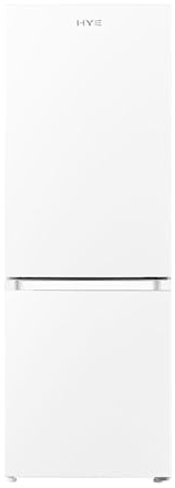 HYE Fridge Freezer - Freestanding Fridge Freezer, 143cm Height, 49.5cm Width, 175L Capacity, Quiet 39 dB Operation, Suitable for Couples & Families, White - RF01FF175W18