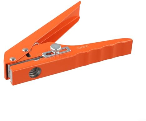 Pince perforatrice multi-matériaux pour papier, cuir et PVC avec échelle réglable pour un placement exact des trous, construction métallique, 1 pièce