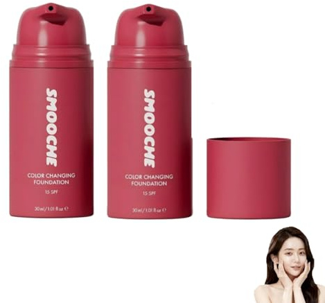 Neksong Color Changing Foundation, Idratante e Illuminante, per Tutti I Tipi di Pelle (2 Bottle)